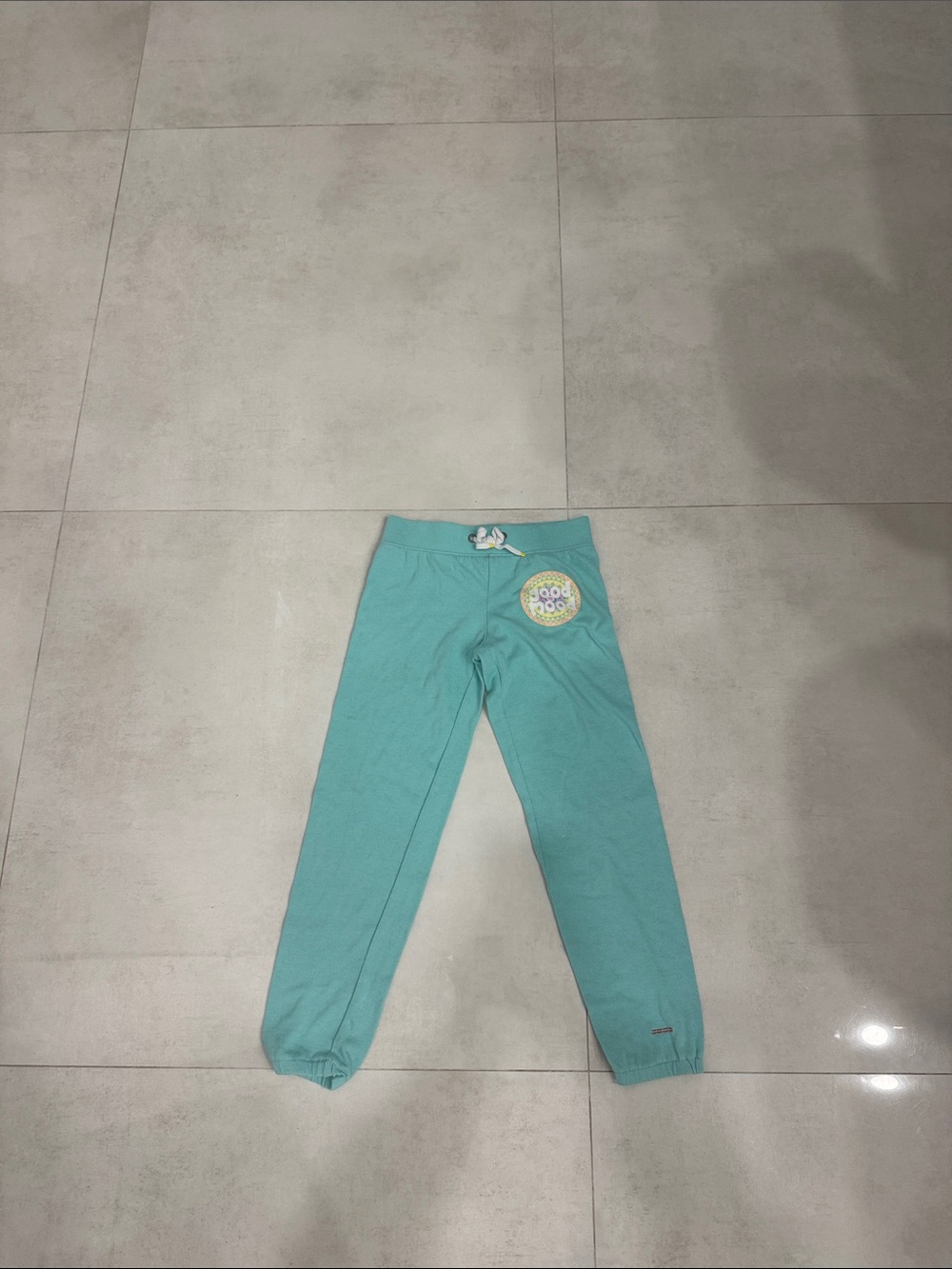 Peace Love World Teal Girls Jogger Pants